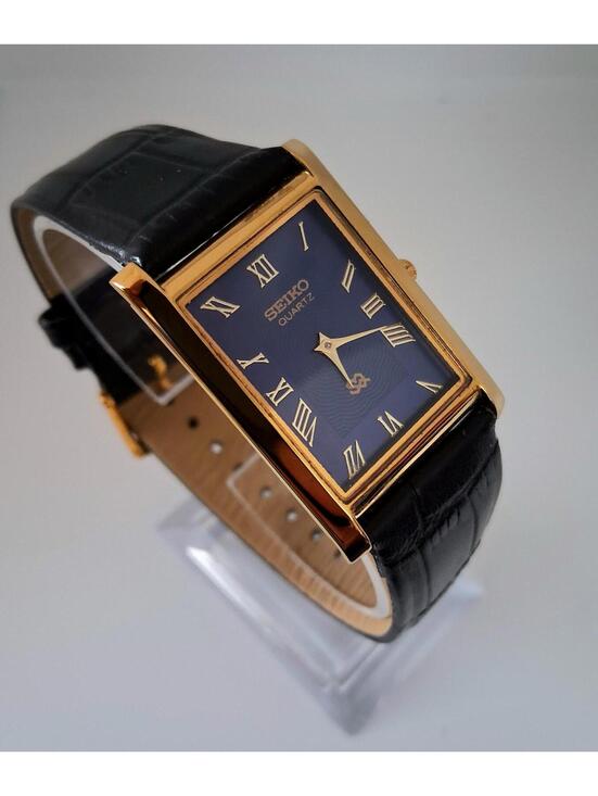 Seiko Other - Men's Seiko Tank Blue Dial Dress Watch & Batt-Dial mod